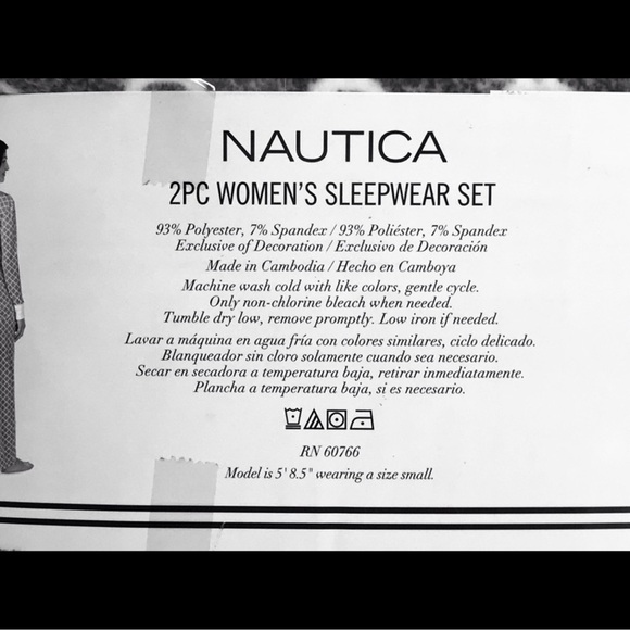 NEW-NAUTICA 2Pc SuperSoft Feather Touch Fleece Pajama Sleepwear Set Grey/White L - Picture 10 of 13